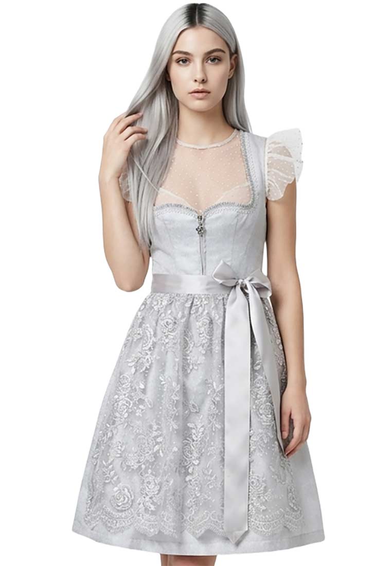 Dirndl Lynn silbergrau