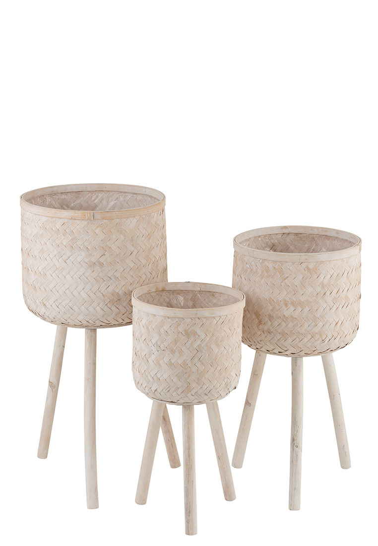 3er Set Blumentöpfe Wash White 3er Set Blumentöpfe Wash White