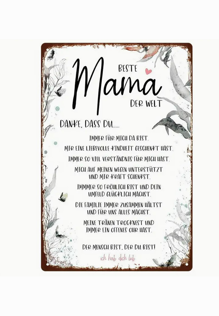 Eisenmetallschild Beste Mama der Welt