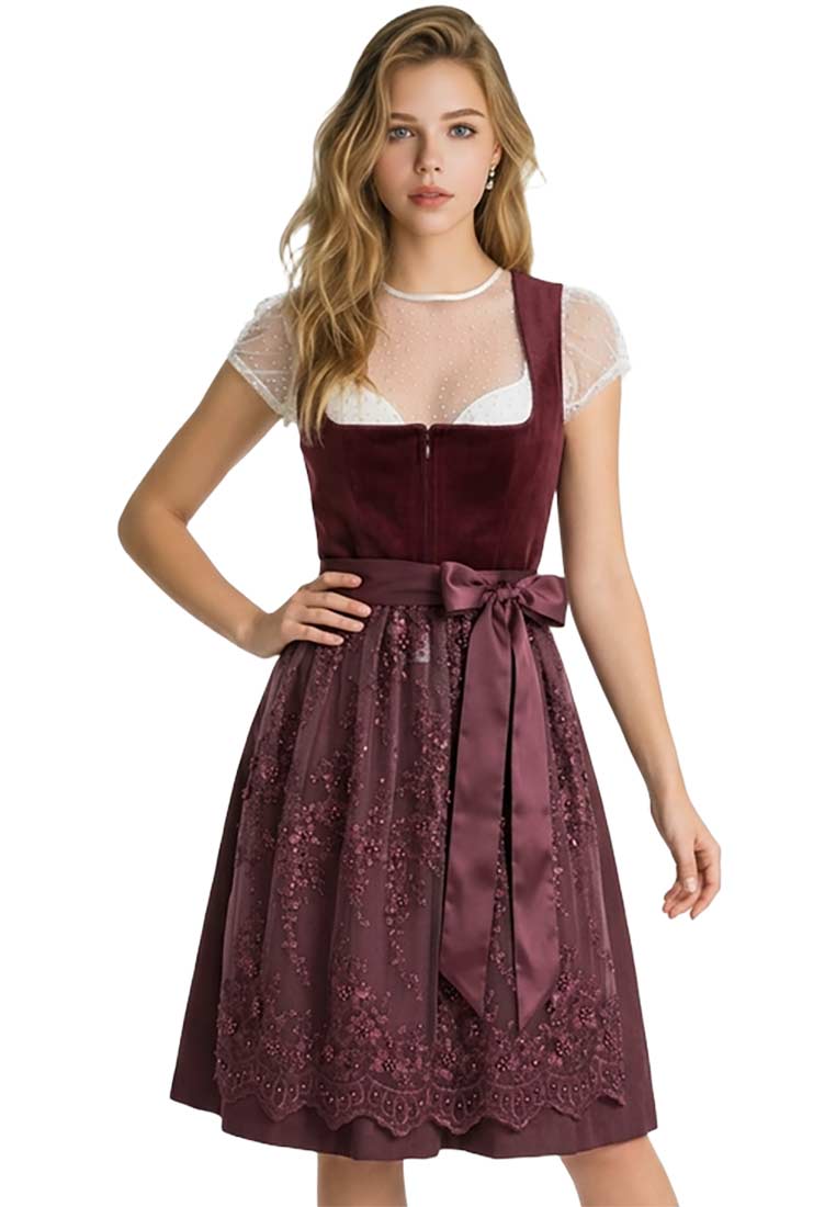 Dirndl Lovira bordeaux 60cm