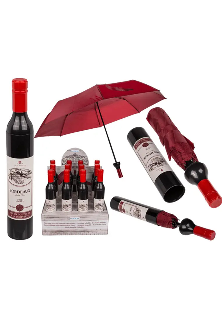 Regenschirm Weinflasche