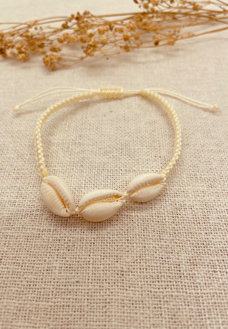 Kauri Muschelarmband creme