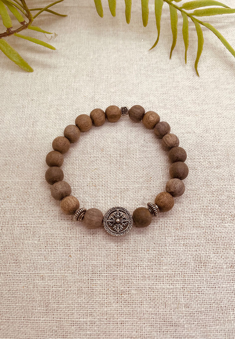 Herrenarmband Adlerholz hellbraun