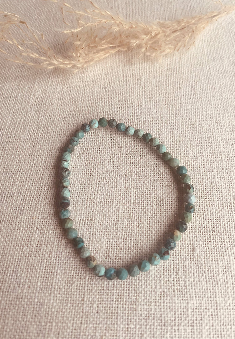 Elastikarmband Türkis natur gefleckt Elastikarmband Türkis natur gefleckt