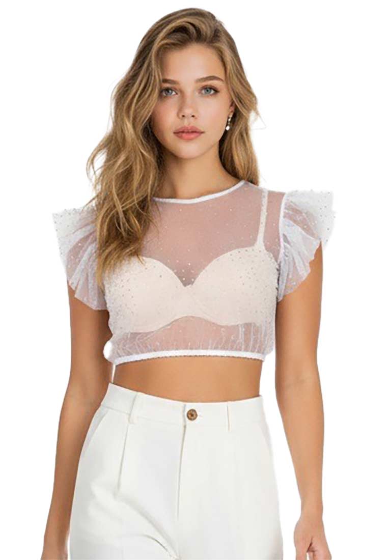 Dirndlbluse Estella weiss