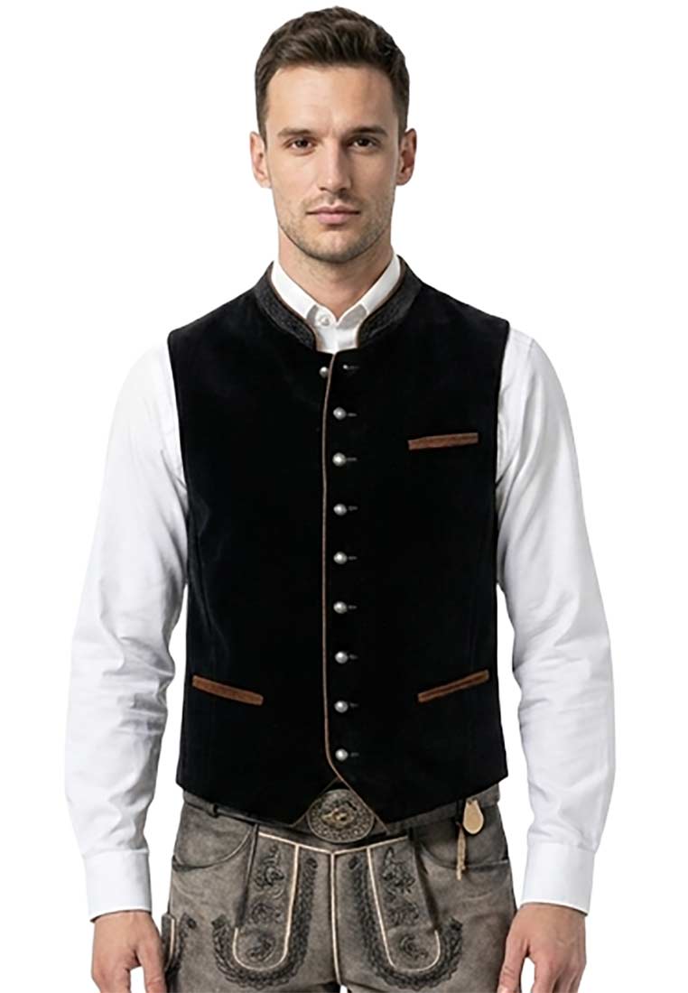 Trachtenweste Ricardo schwarz