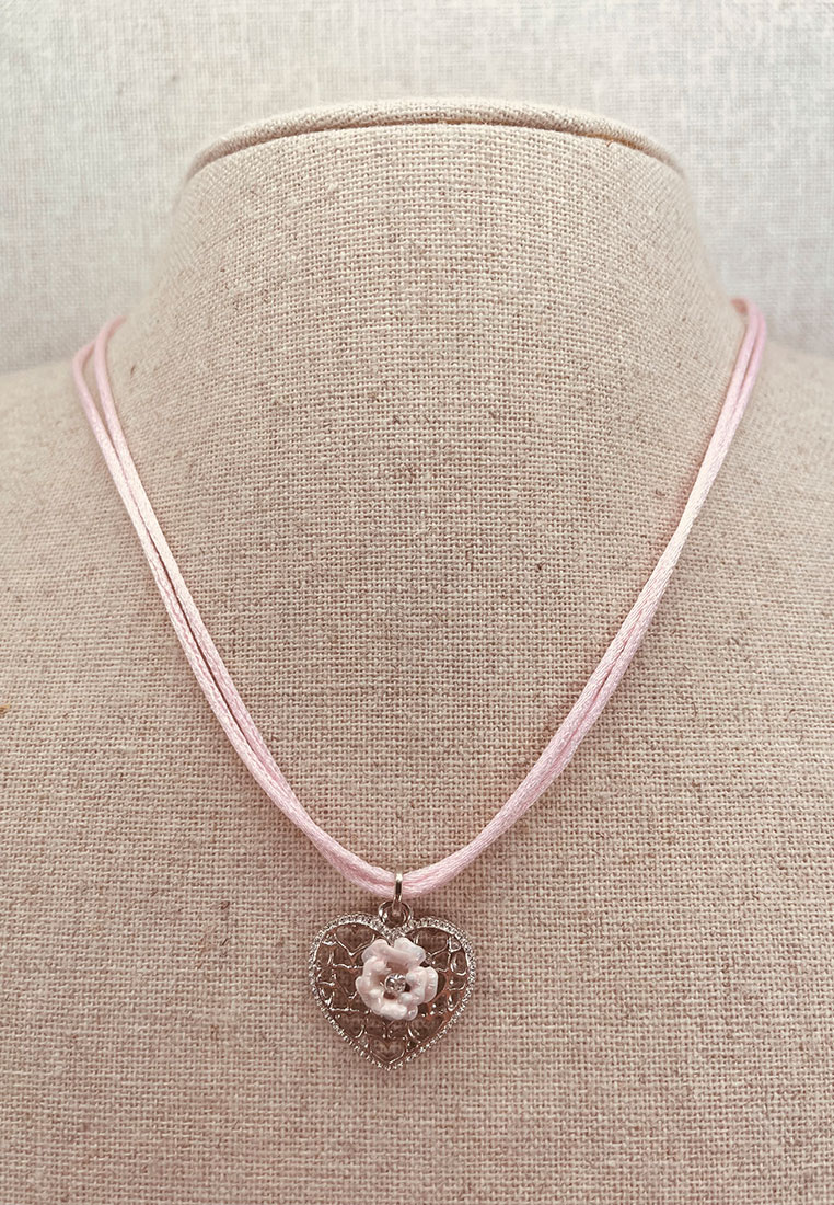 Trachtencollier Rosenherz hellrosa Trachtencollier Rosenherz hellrosa