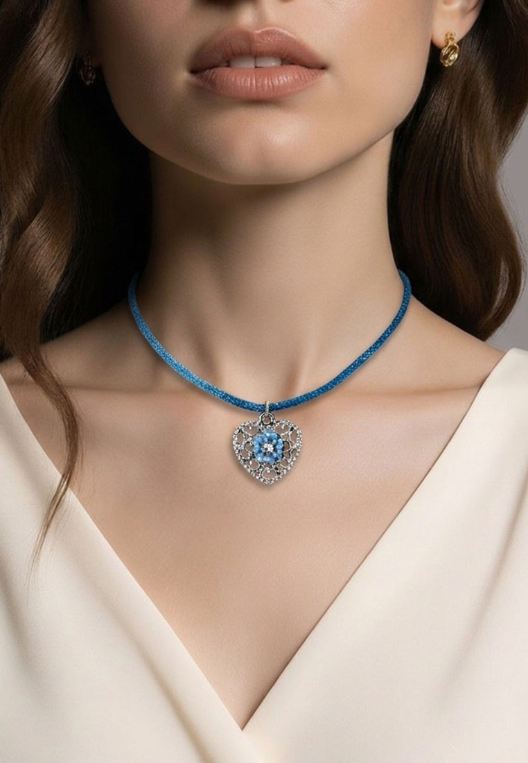 Trachtencollier Rosenherz ocean