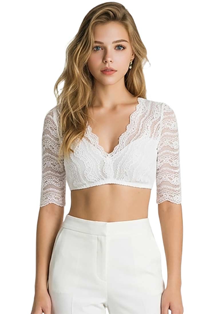 Dirndlbluse Alaya creme
