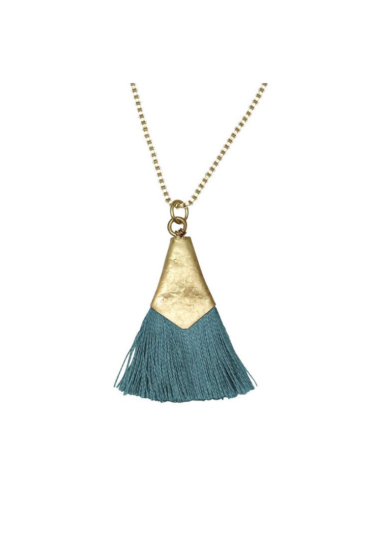 Halskette Mono Tassle Gold Aqua Halskette Mono Tassle Gold Aqua