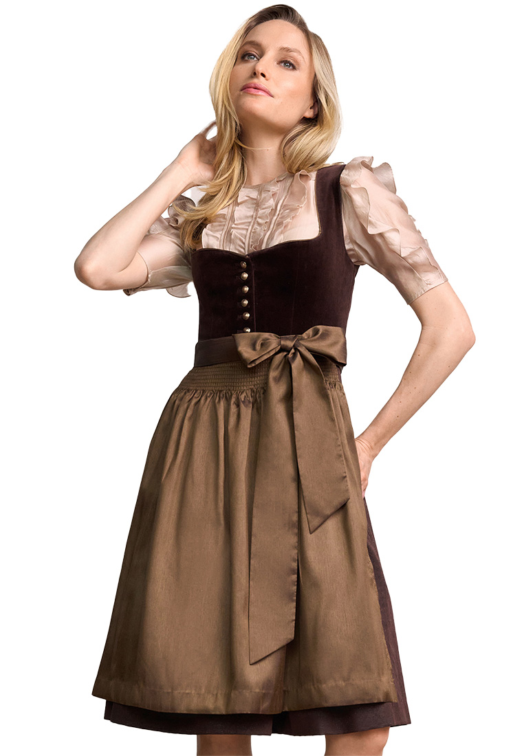 Dirndl Flurina dunkelbraun 60cm