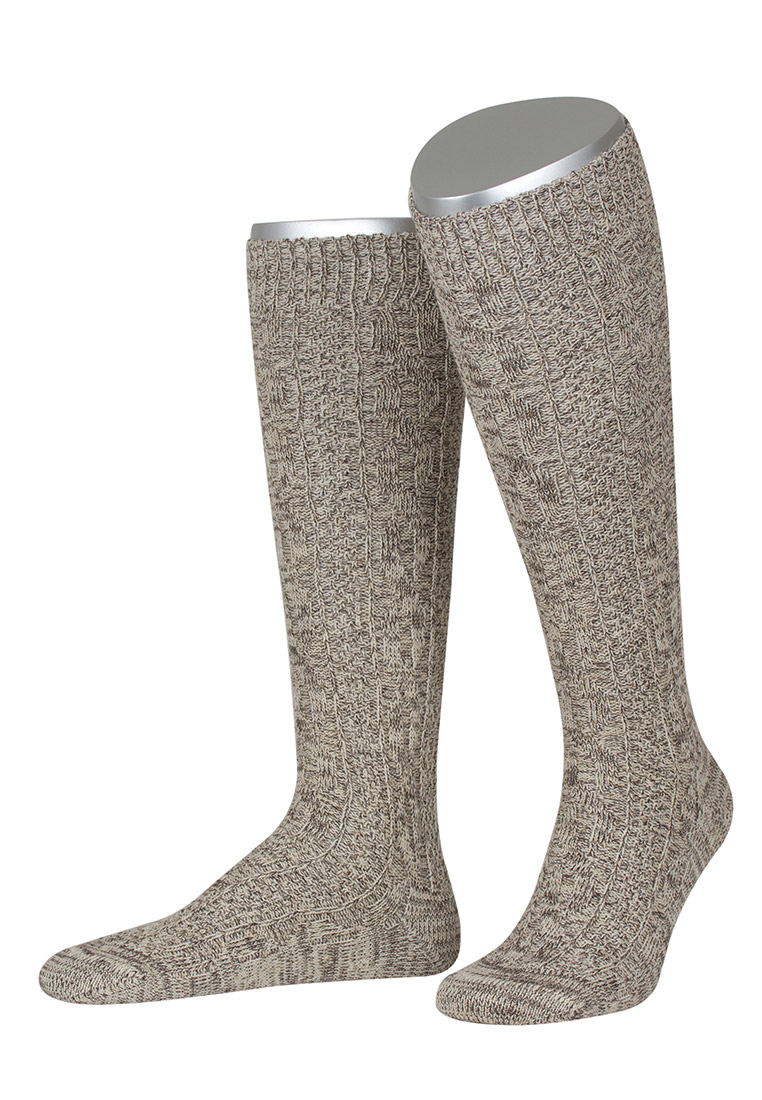 Traditionelle Trachtensocken  beige braunmeliert