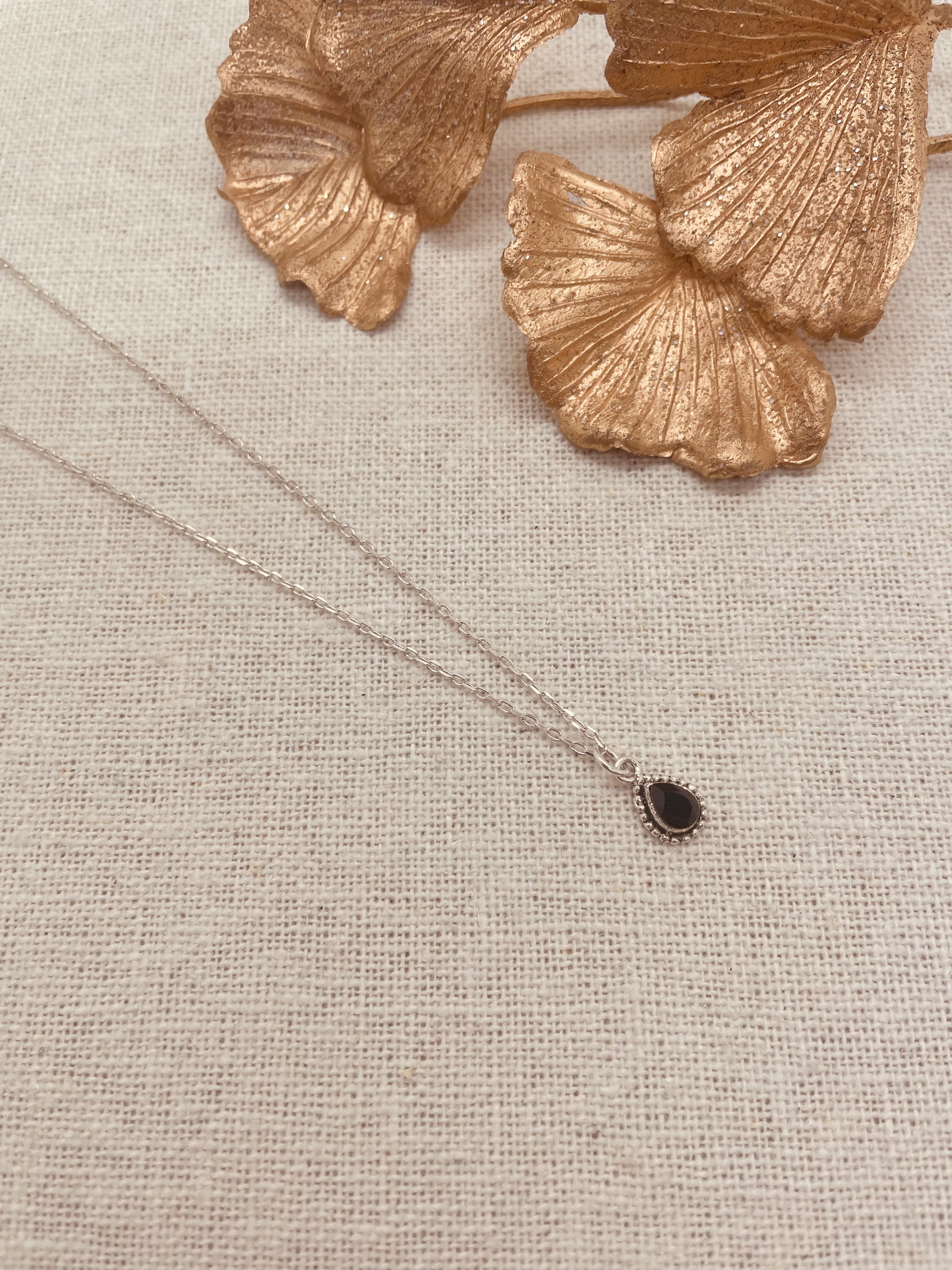Collier Lorena Silber schwarz