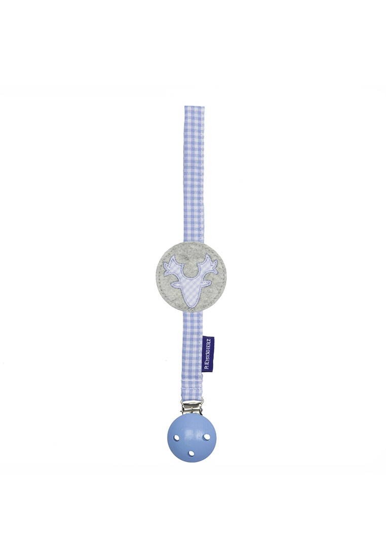 Schnullerband Geweih blau