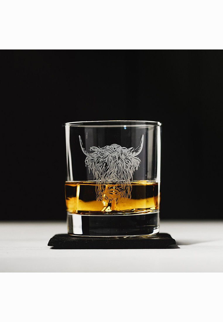 Gravierte Hochlandrind Gläser 4er Set  Gravierte Hochlandrind Gläser 4er Set