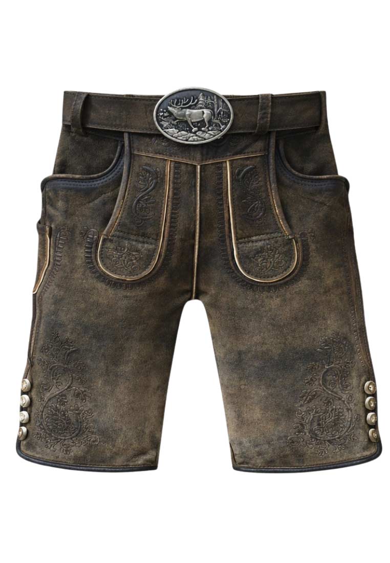 Lederhose Achim dunkelbraun