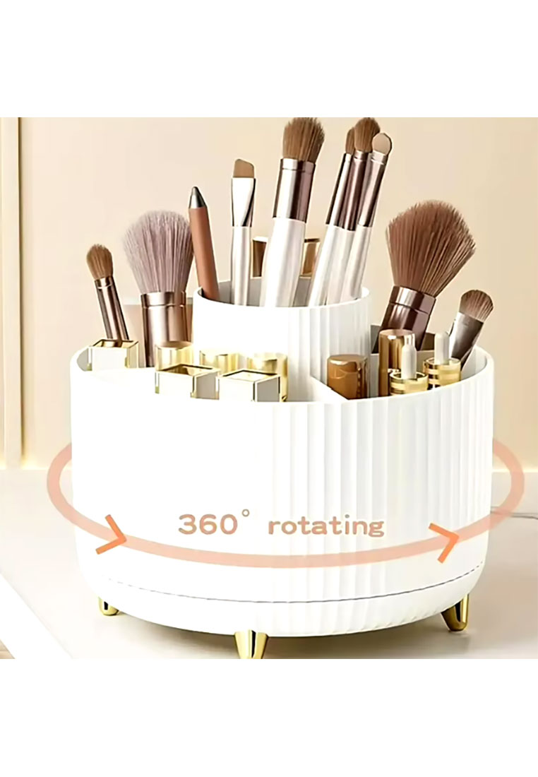 Drehbarer Make-up-Organizer weiss