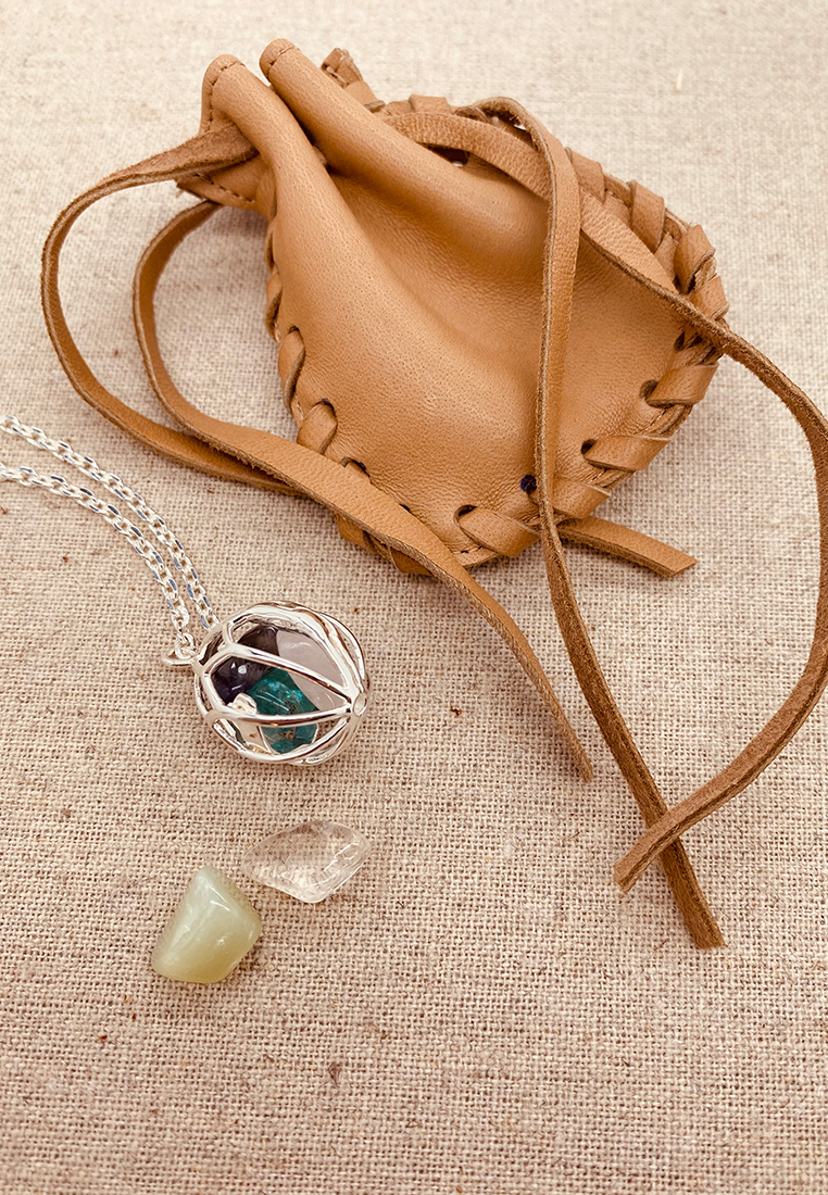 Gluckskette-mit-5-Steinen-versilbert_2