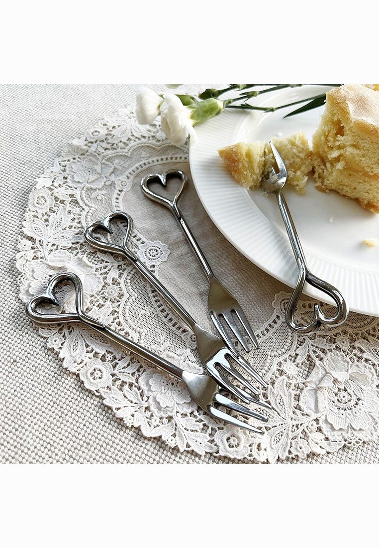 Love Heart Dessertgabeln 4er Set