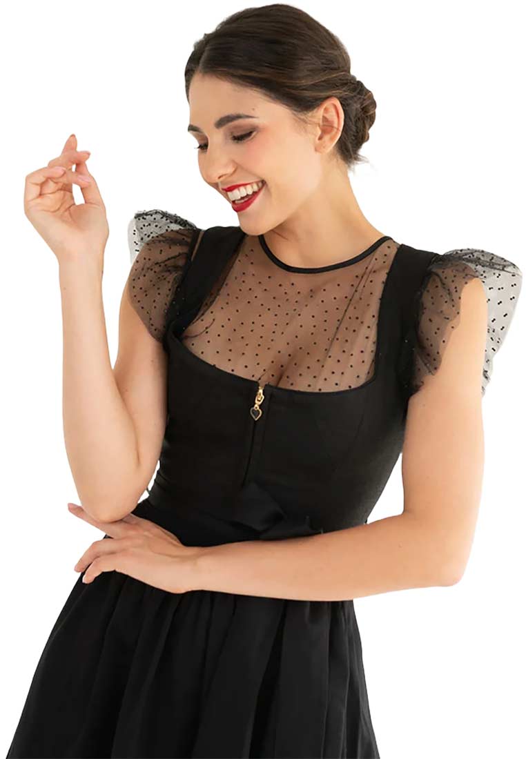 Dirndlbluse Estella schwarz