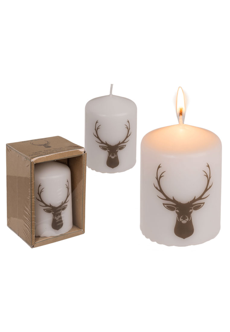 Stumpenkerze Hirschkopf Stumpenkerze Hirschkopf