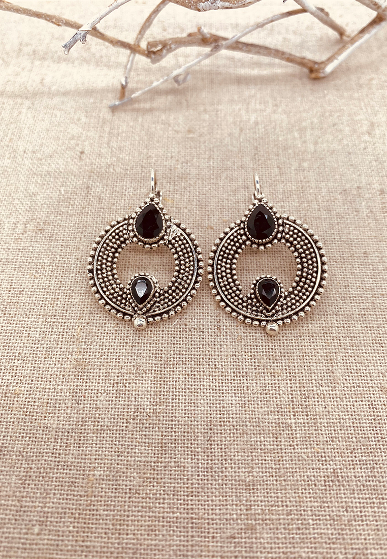 Sina_schwarz_rfw Ohrenhänger Sina Silber schwarz