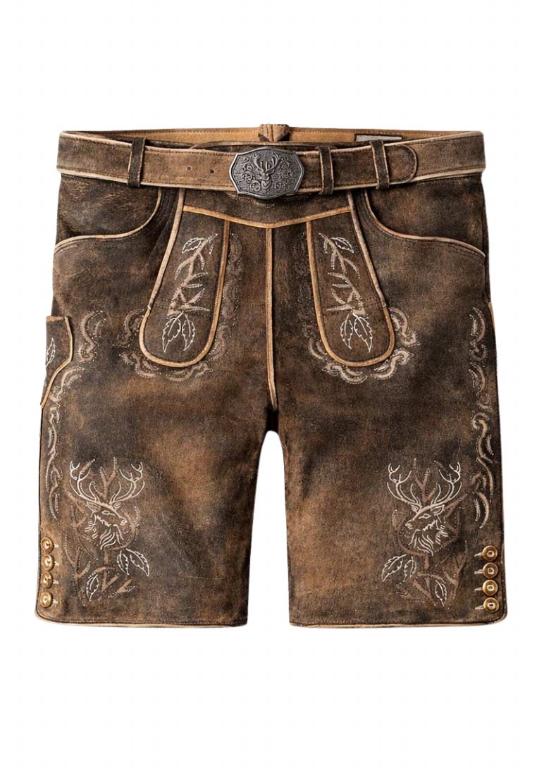 Lederhose Lee sepia raw