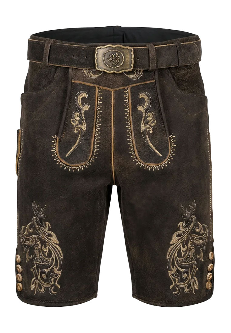 Lederhose Jerry dunkelbraun