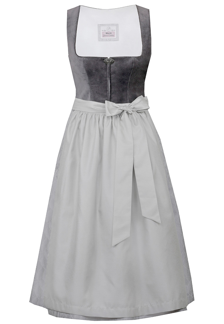 Dirndl Marktl pastellgrau 65cm Dirndl Marktl pastellgrau 65cm