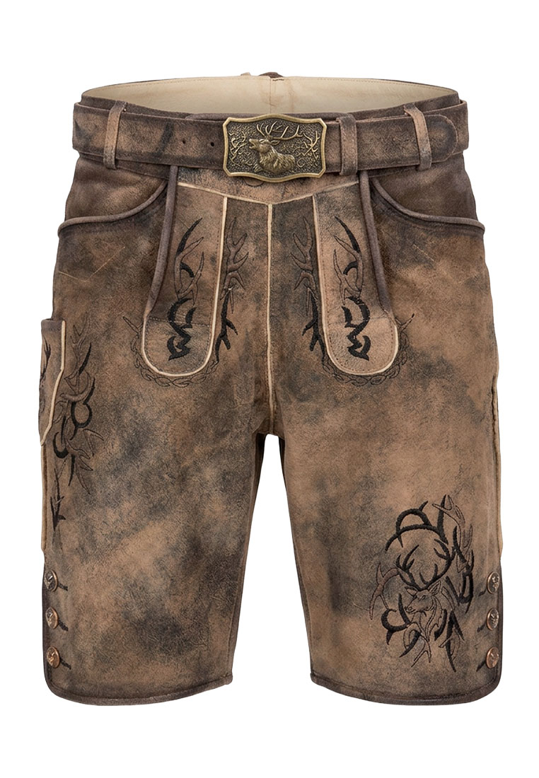 Lederhose Amazonas beige grau