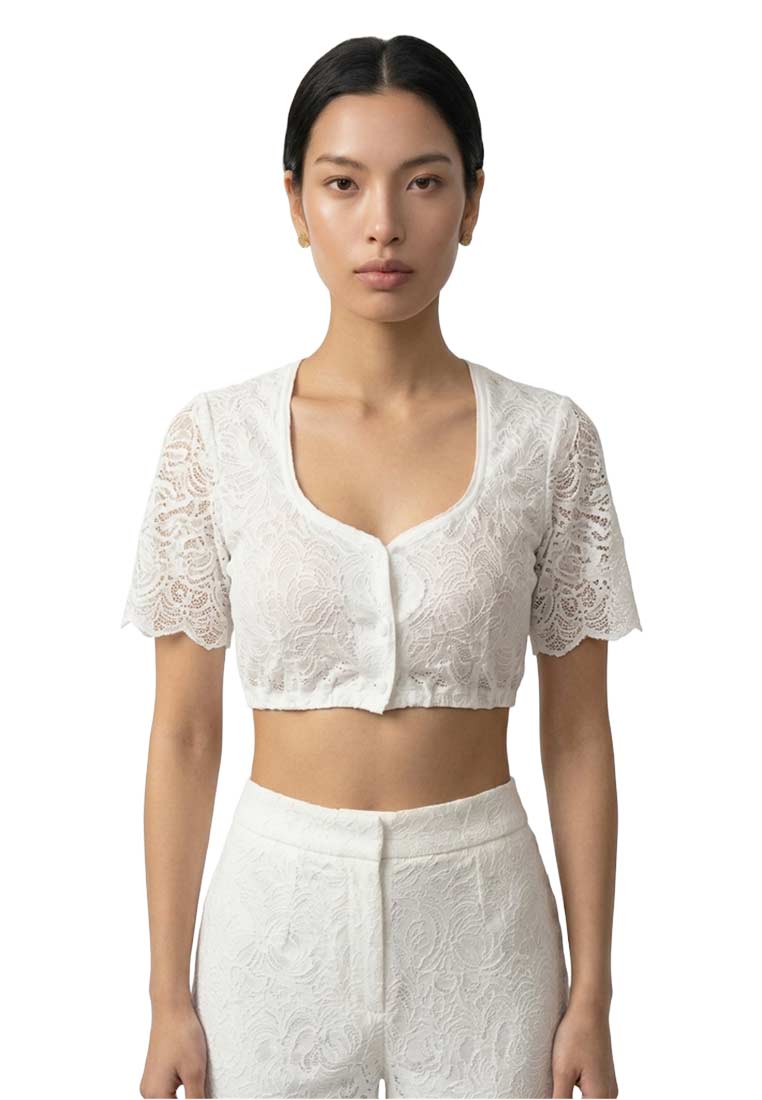 Dirndlbluse Valerie weiss