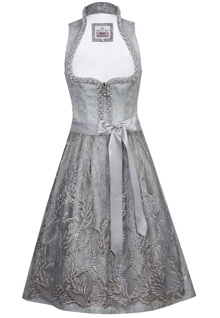 Dirndl Ivette eisblau silber