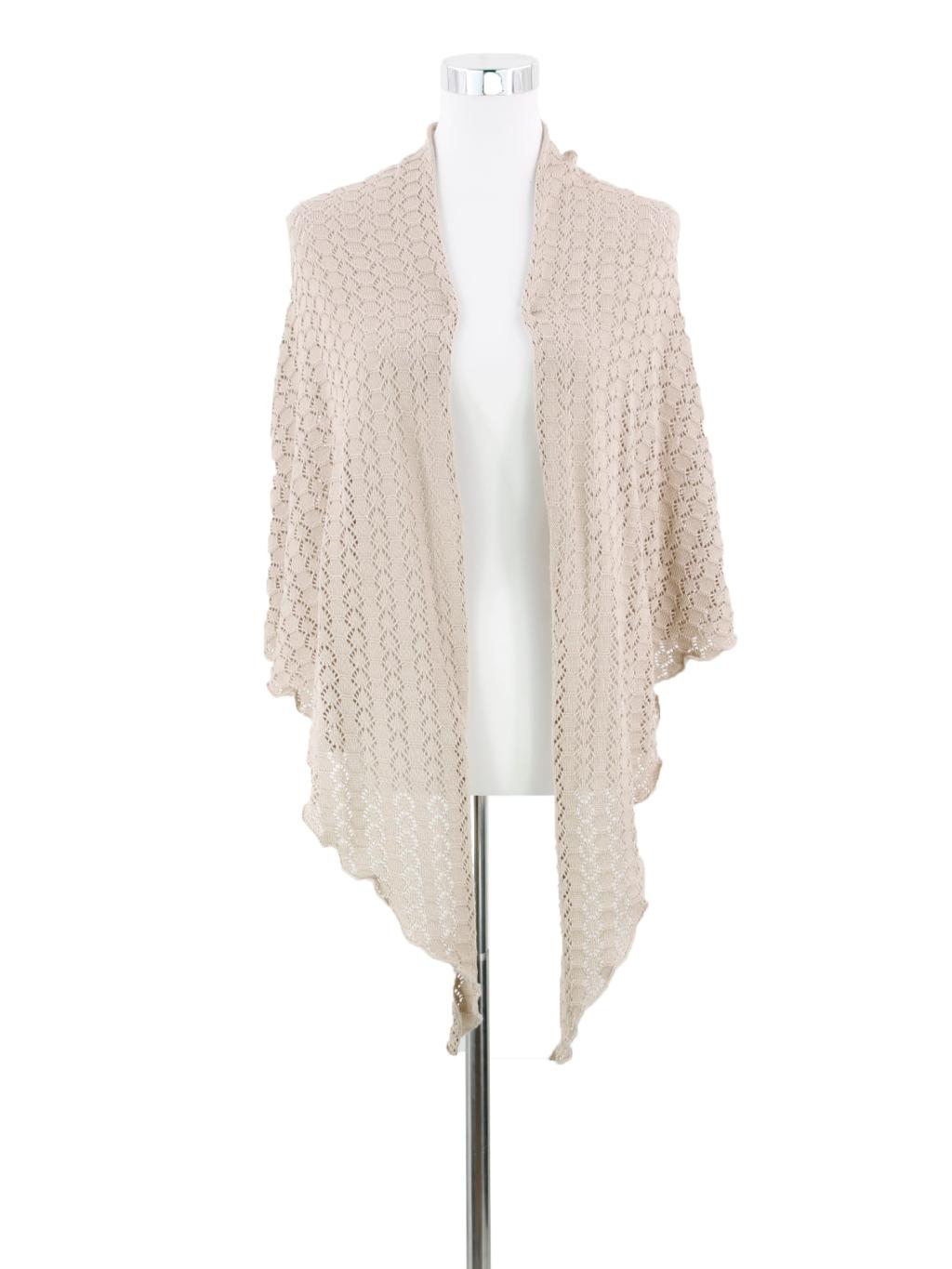 Trapezstola Ajour Strick beige Trapezstola Ajour Strick beige