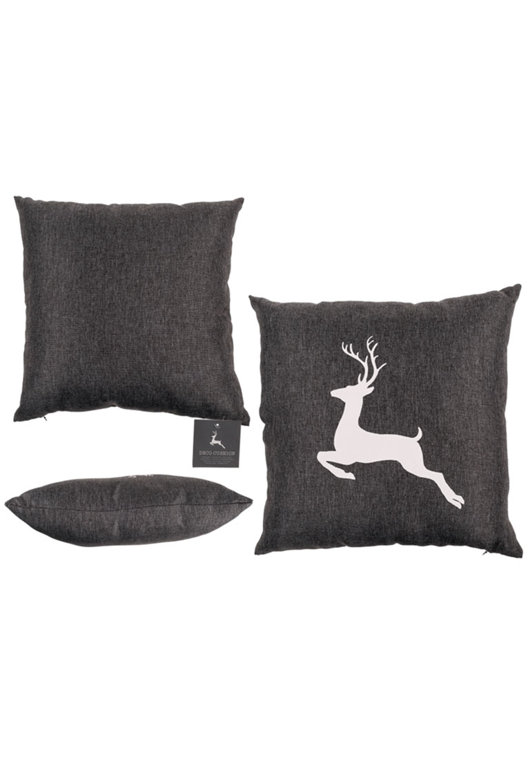 Dunkelgraues Deko Kissen Alpenhirsch Dunkelgraues Deko Kissen Alpenhirsch
