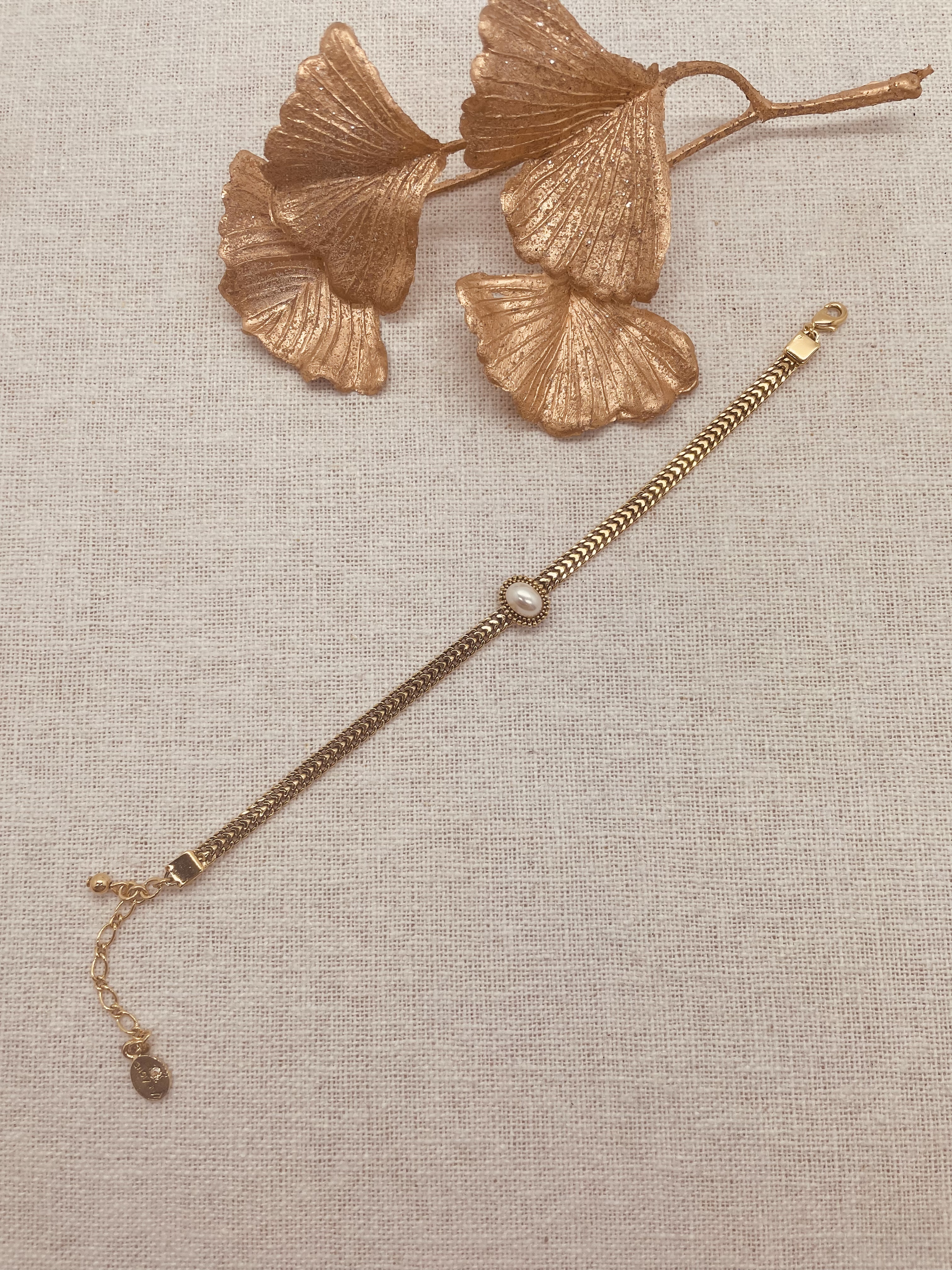 Armband Syrine Gold mit Perle