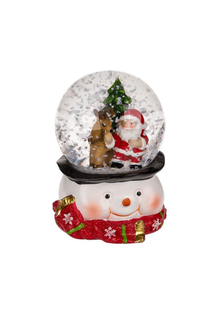 Schneekugel Weihnachtsmann mit Rentier Schneekugel Weihnachtsmann mit Rentier