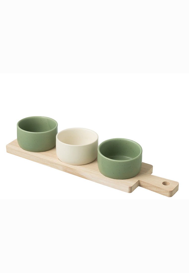Tapas 3er Set grün und creme Tapas 3er Set grün und creme