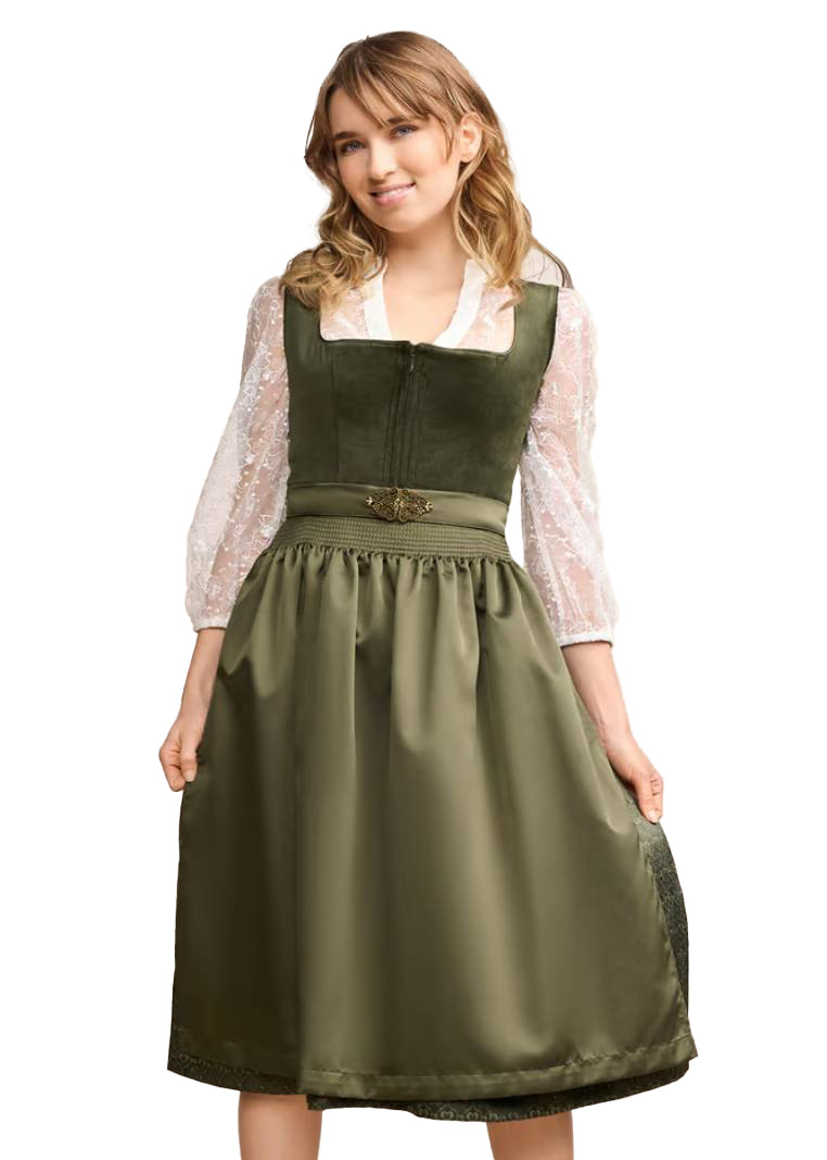Dirndl Livie oliv 70cm
