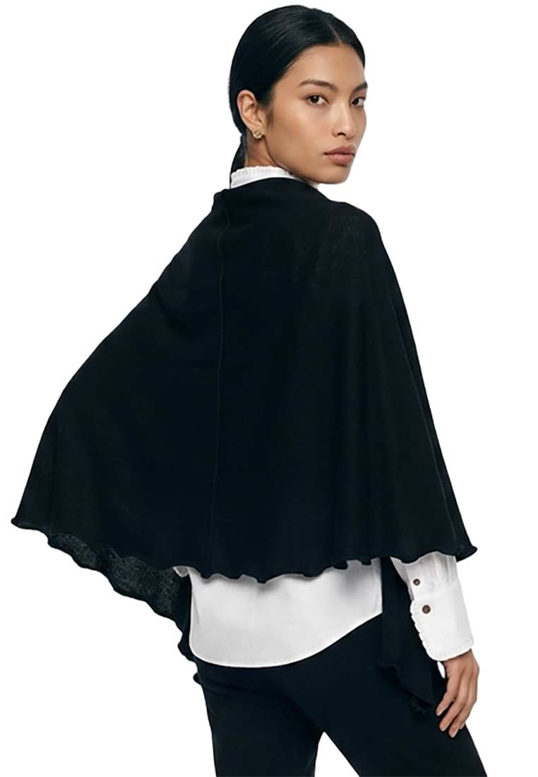 Trapezstola gerüscht schwarz