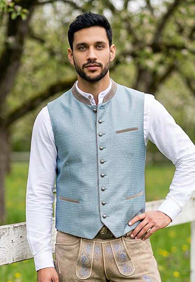 Trachtenweste Gais türkis