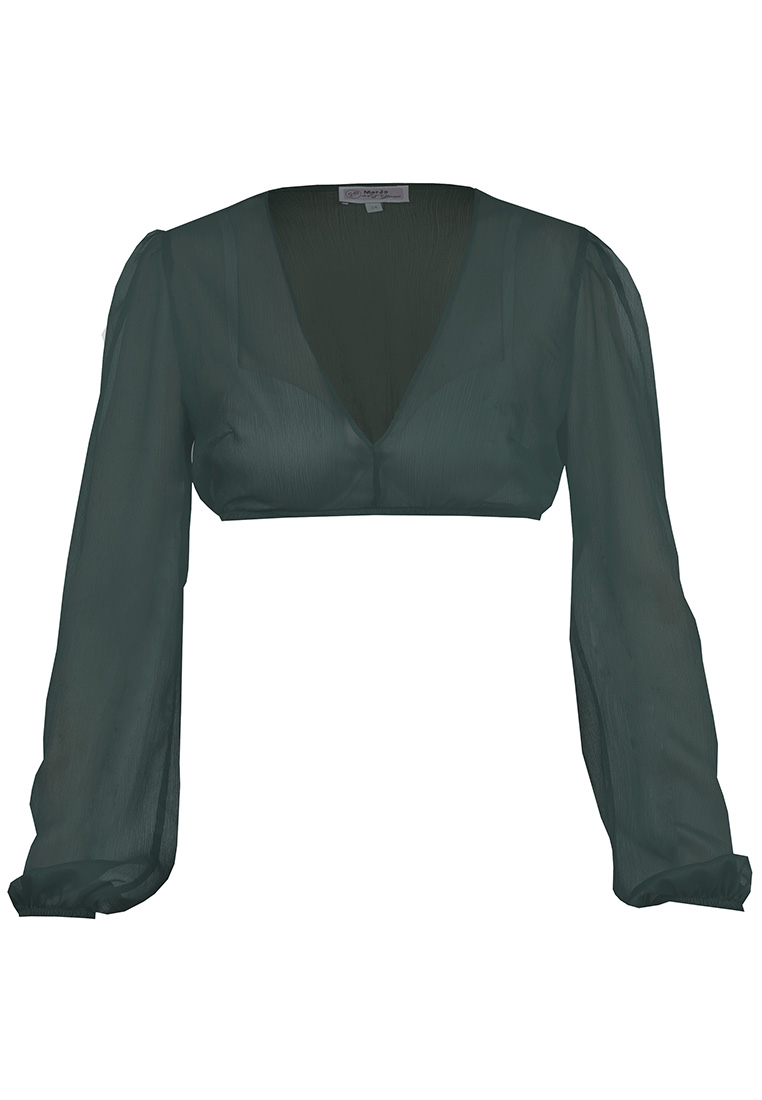 Dirndlbluse Salching langarm flaschengrün Dirndlbluse Salching langarm flaschengrün