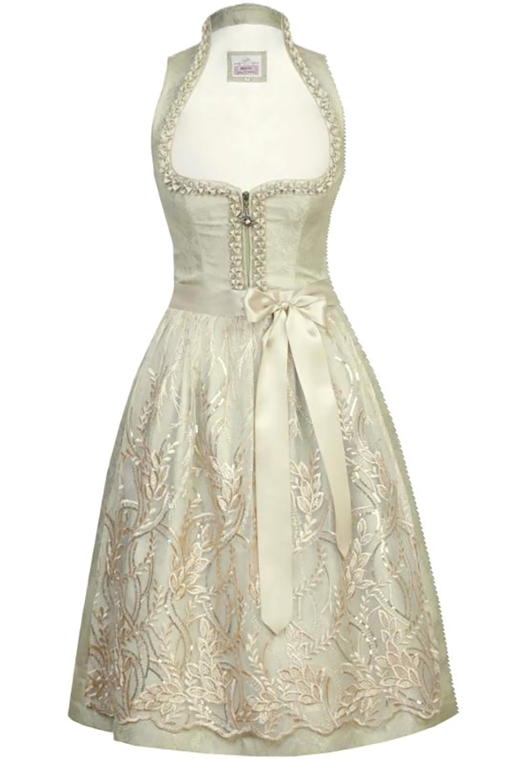 Dirndl Ivette oliv taupe