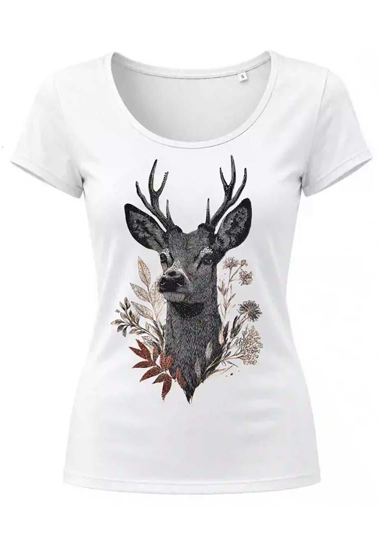 Trachtenshirt Strass Hirsch