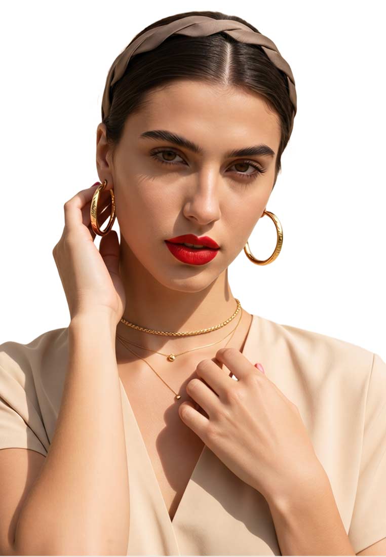 Satin Haarreif taupe