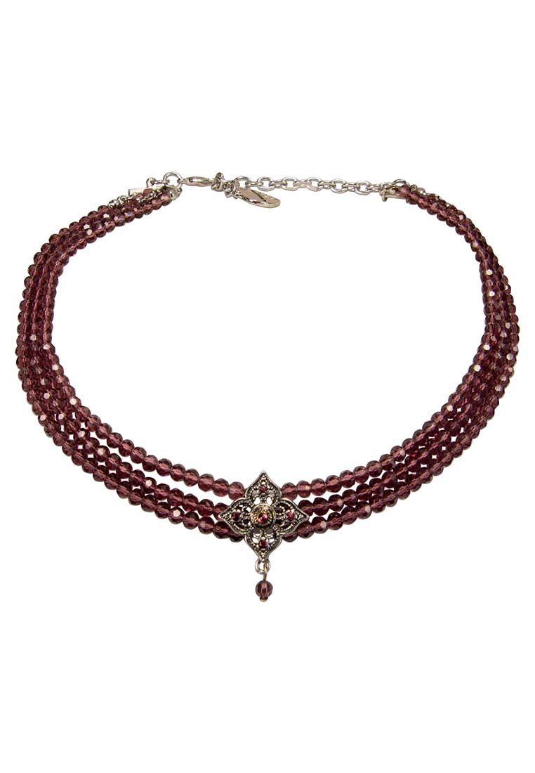 Perlen Kropfkette Louisa bordeaux