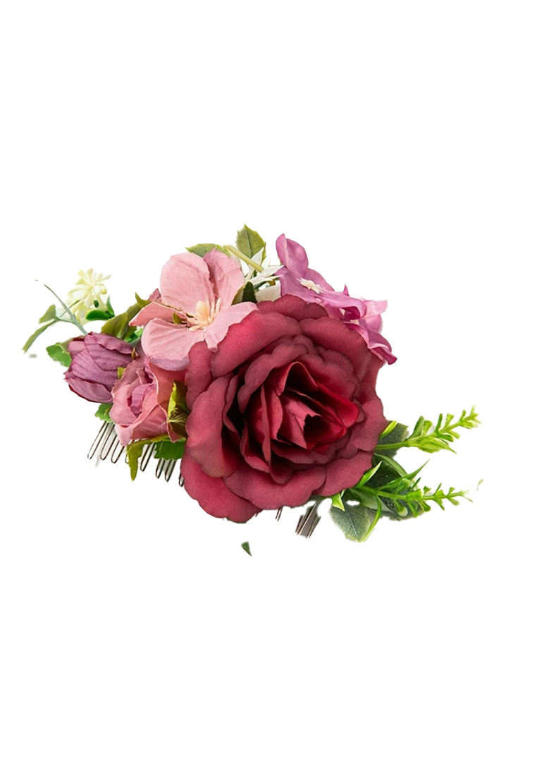 Blumen Haarschmuck Leila fuchsia