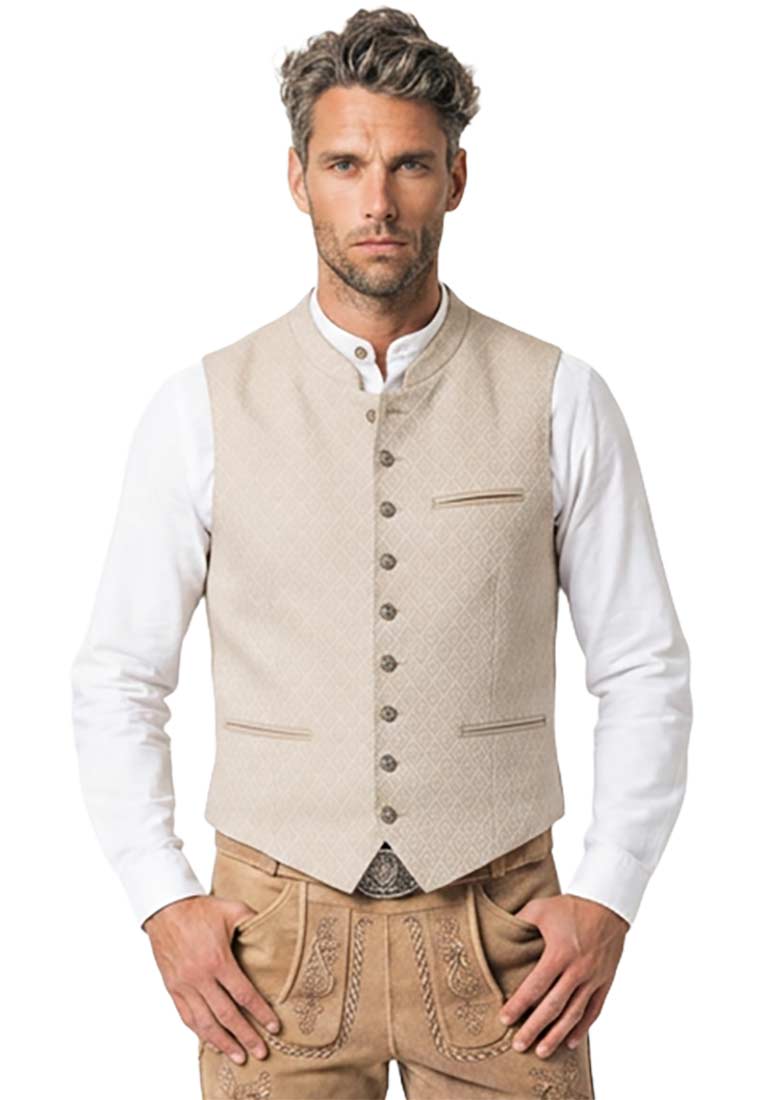 Trachtenweste Hochzeit beige