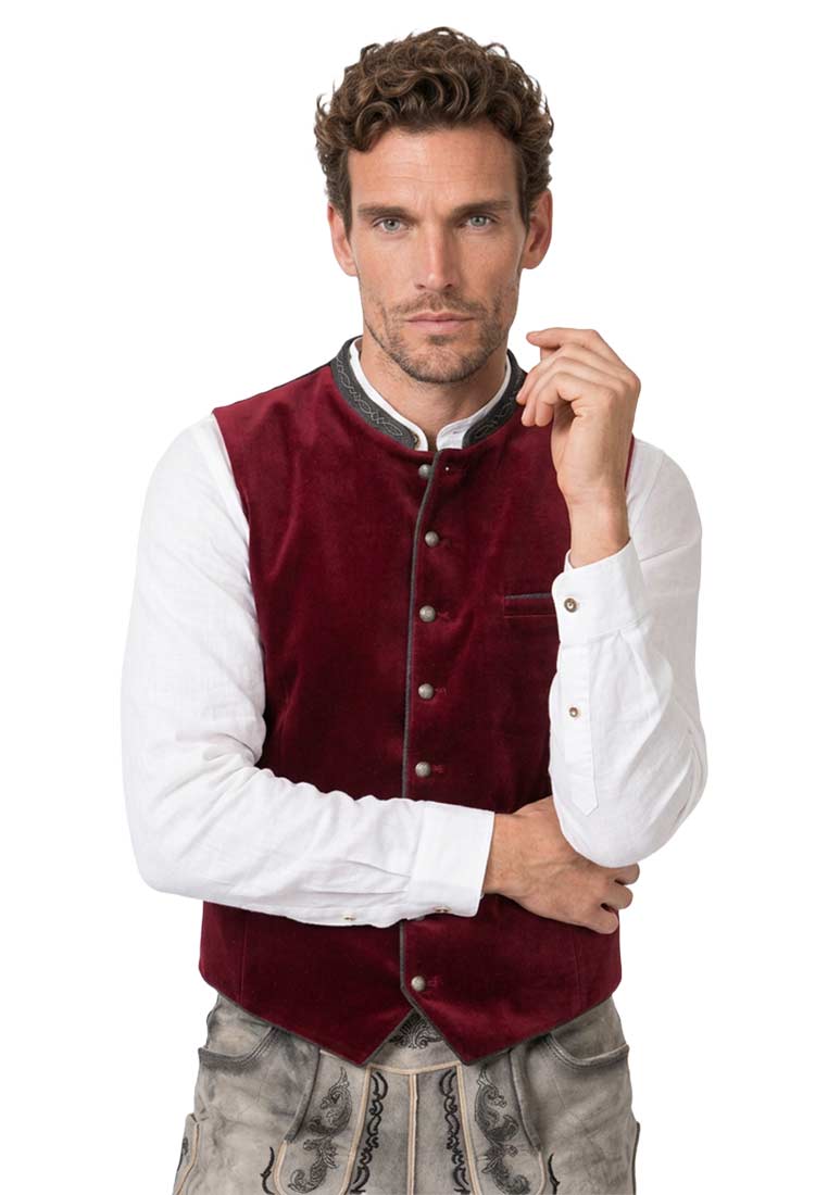 Trachtenweste Lorenzo bordeaux