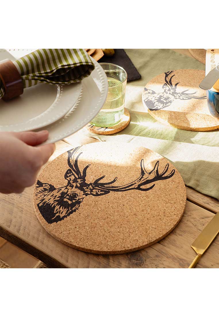 Selbrae House Kork Tischset Hirsch