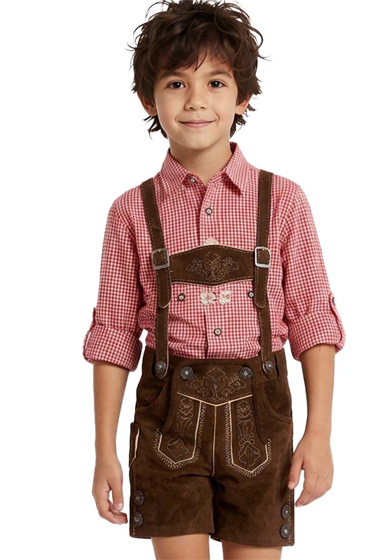 Kinderlederhosen dunkelbraun